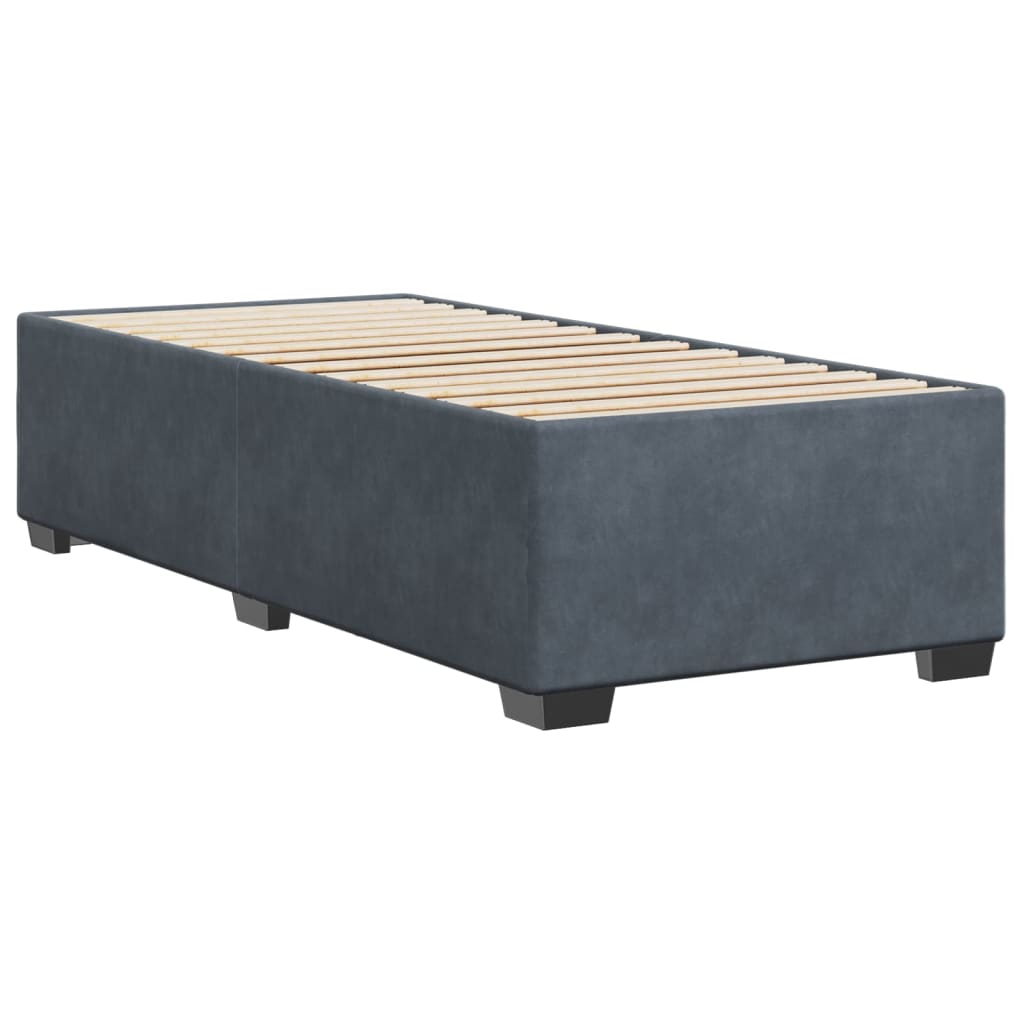 Giroletto senza Materasso Grigio Scuro 80x200 cm Velluto | homemem39