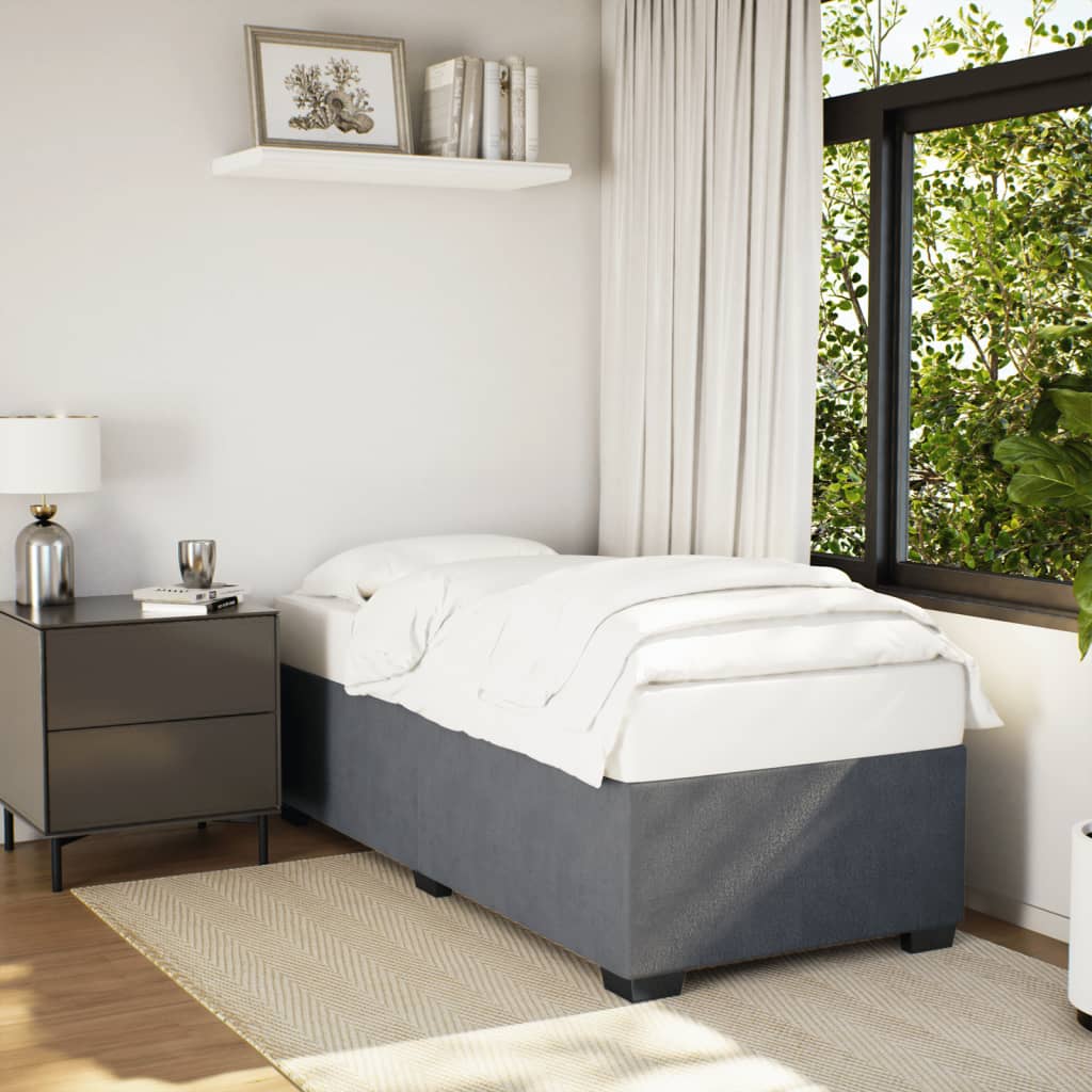 Giroletto senza Materasso Grigio Scuro 80x200 cm Velluto | homemem39
