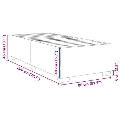 Giroletto senza Materasso Verde Scuro 80x200 cm in Velluto | homemem39