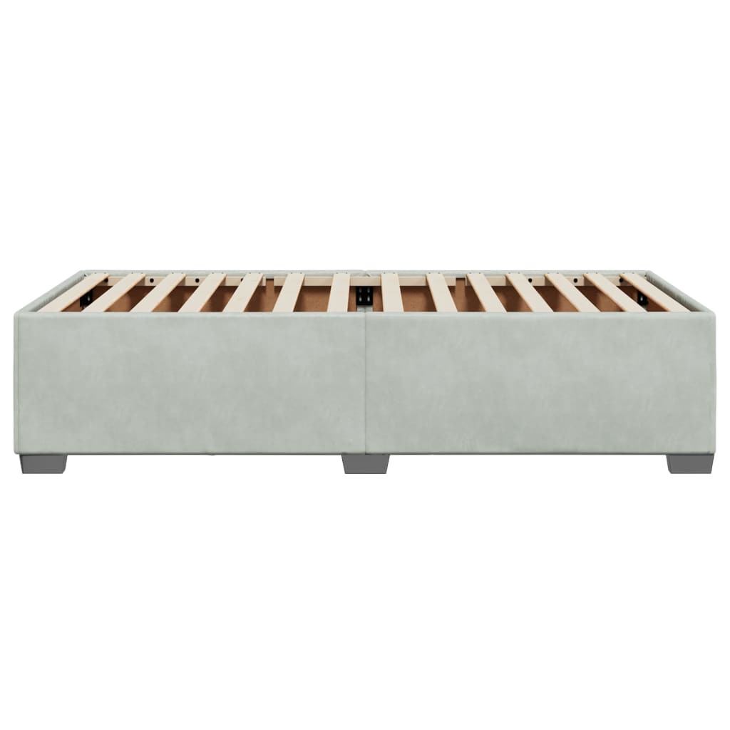 Giroletto senza Materasso Grigio Chiaro 90x190 cm Velluto - homemem39