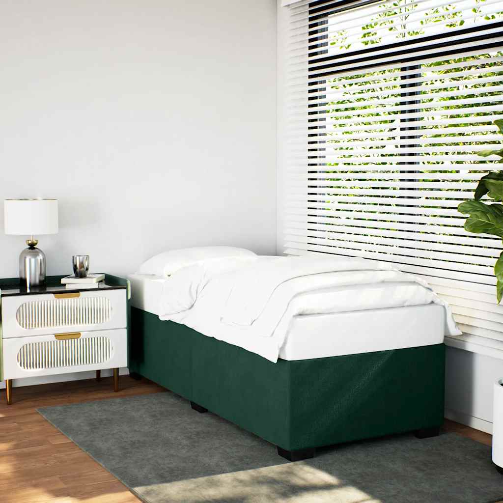 Giroletto senza Materasso Verde Scuro 90x190 cm in Velluto | homemem39