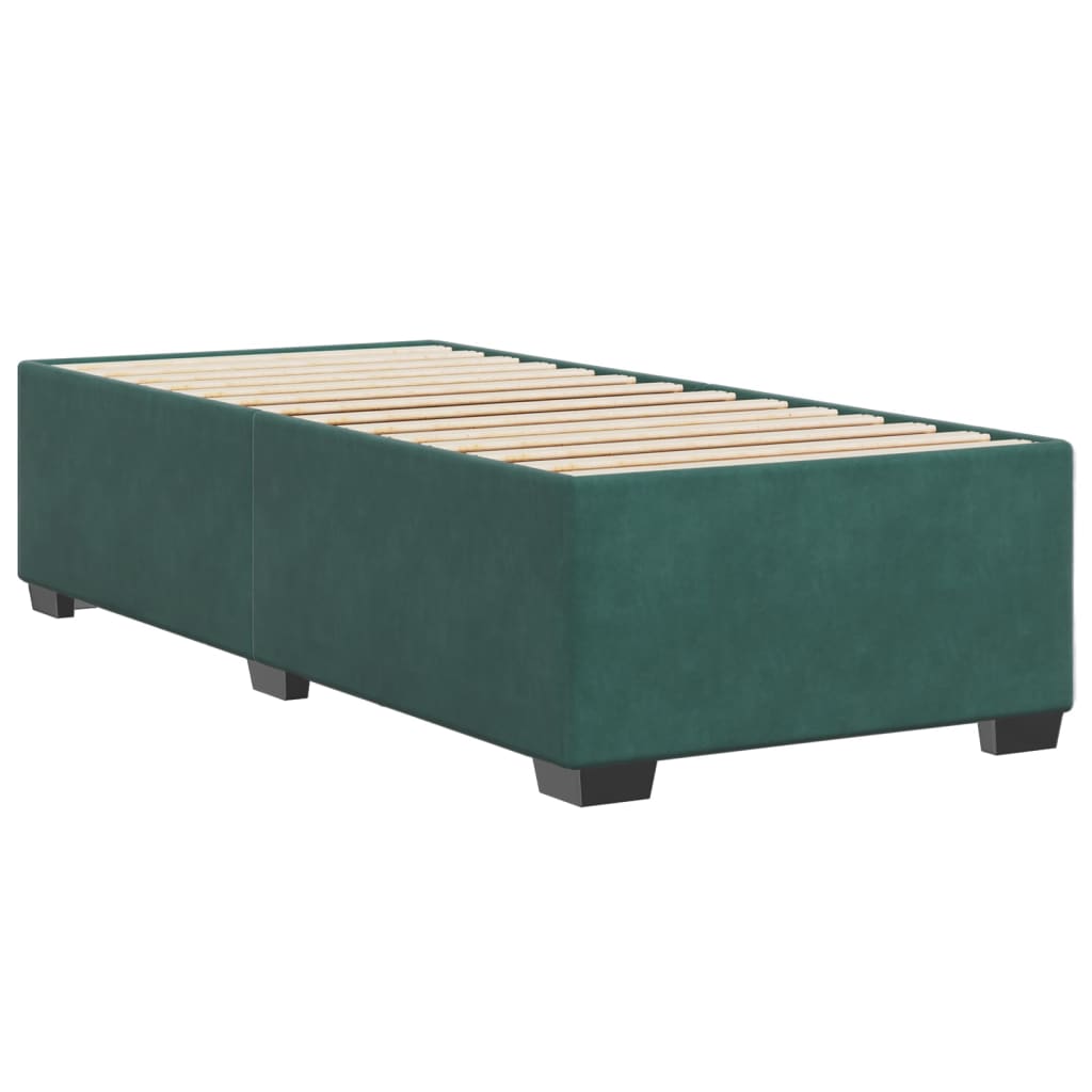 Giroletto senza Materasso Verde Scuro 90x200 cm in Velluto - homemem39