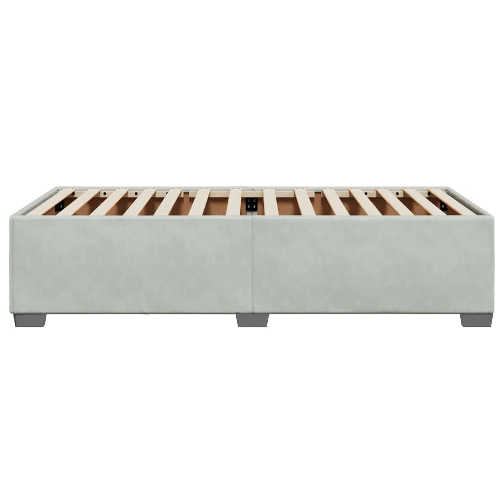 Giroletto senza Materasso Grigio Chiaro 100x200 cm Velluto - homemem39