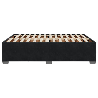 Giroletto senza Materasso Nero 140x190 cm in Velluto - homemem39