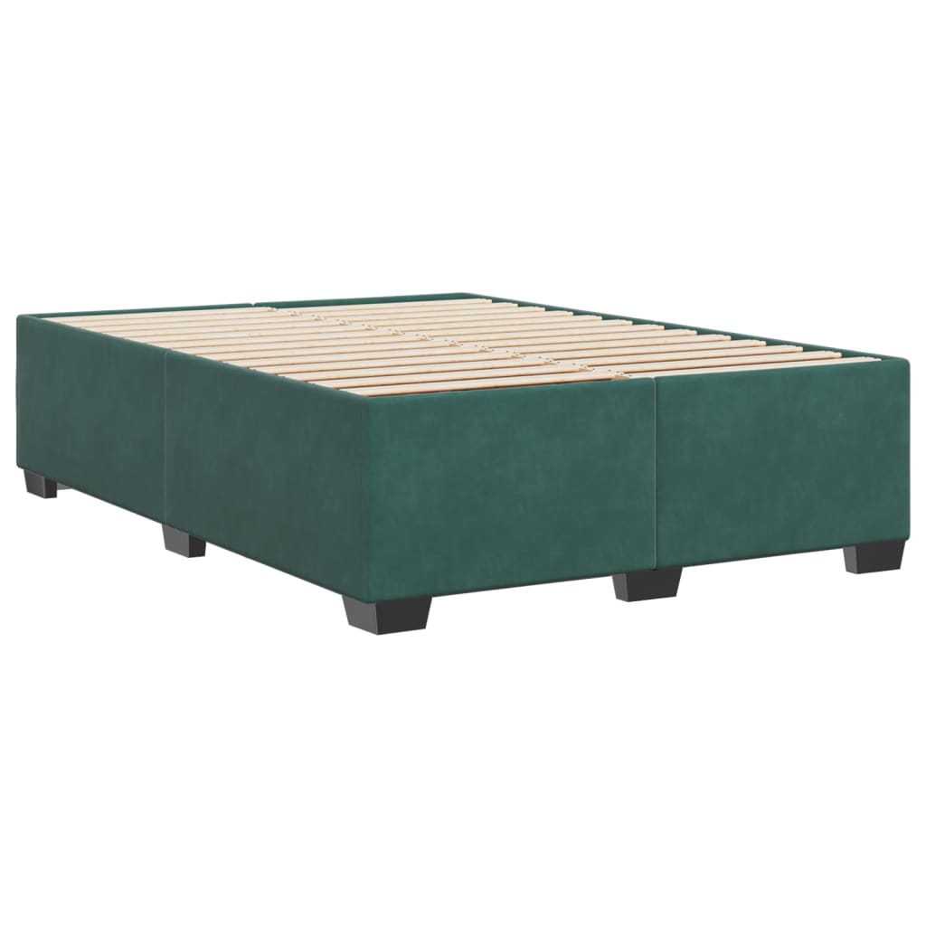 Giroletto senza Materasso Verde Scuro 140x190 cm in Velluto - homemem39