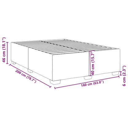 Giroletto senza Materasso Grigio Chiaro 160x200 cm Velluto - homemem39