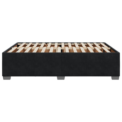 Giroletto senza Materasso Nero 160x200 cm in Velluto - homemem39