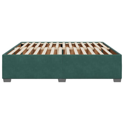 Giroletto senza Materasso Verde Scuro 200x200 cm in Velluto - homemem39