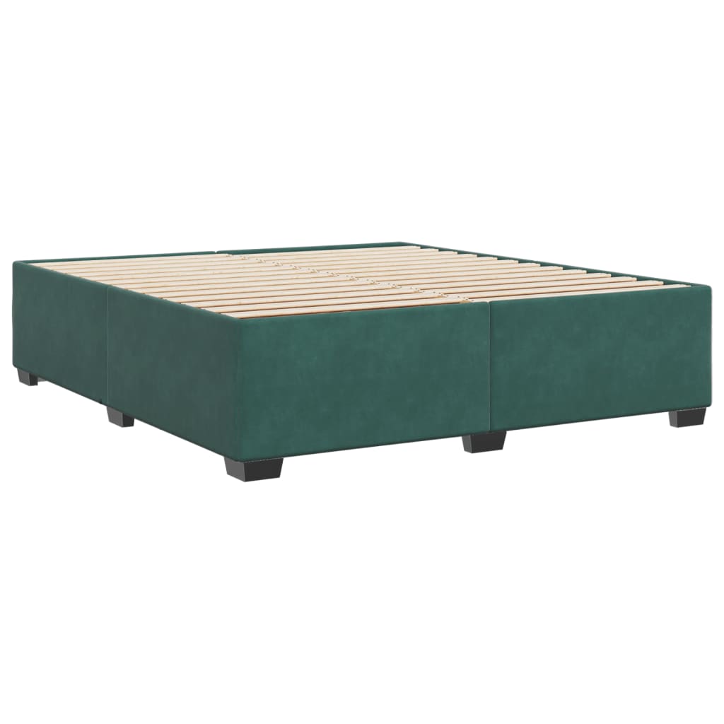 Giroletto senza Materasso Verde Scuro 200x200 cm in Velluto - homemem39