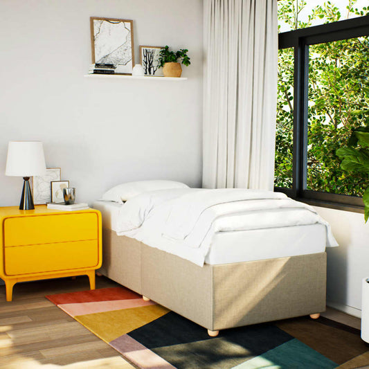 Giroletto senza Materasso Crema 90x190 cm in Tessuto | homemem39