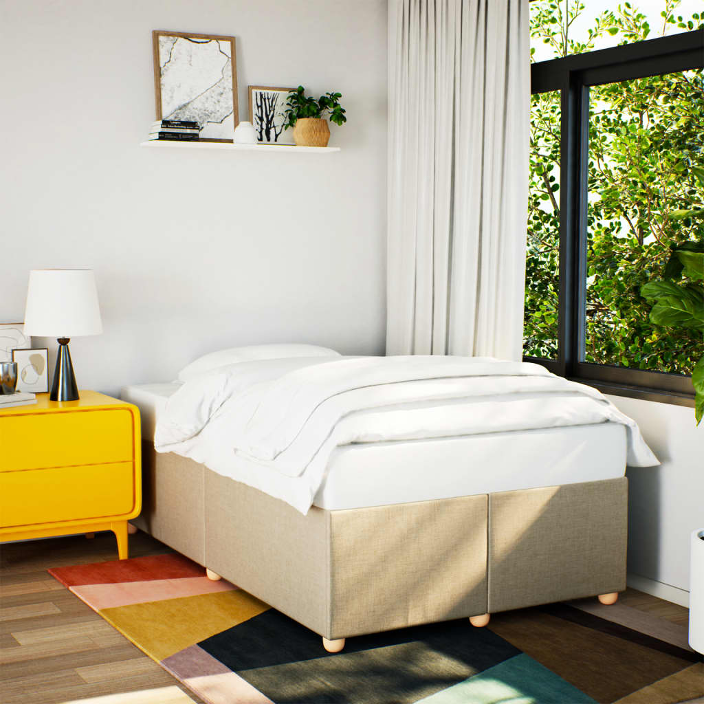 Giroletto senza Materasso Crema 120x200 cm Tessuto - homemem39