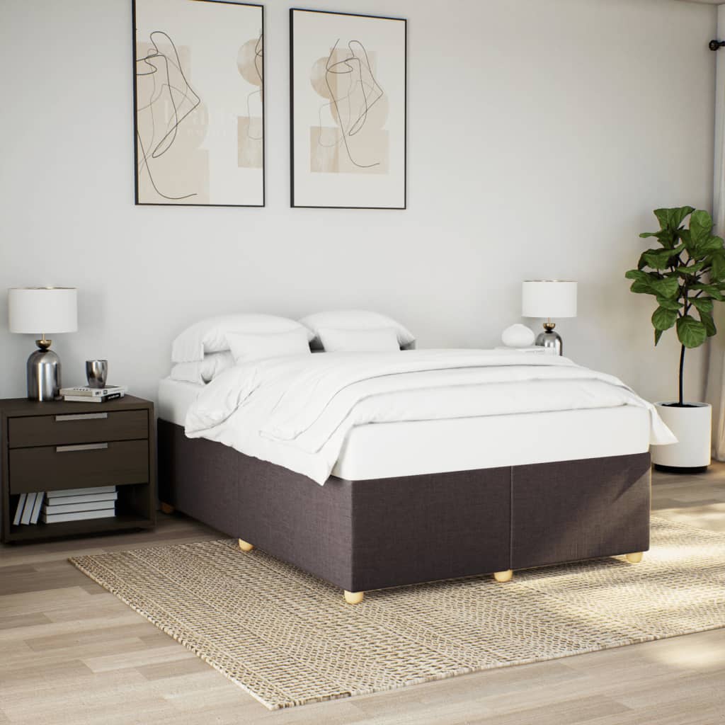 Giroletto senza Materasso Marrone Scuro 140x190 cm Tessuto | homemem39
