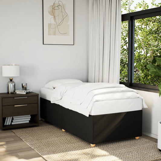 Struttura letto senza Materasso singola in Tessuto Nero | homemem39