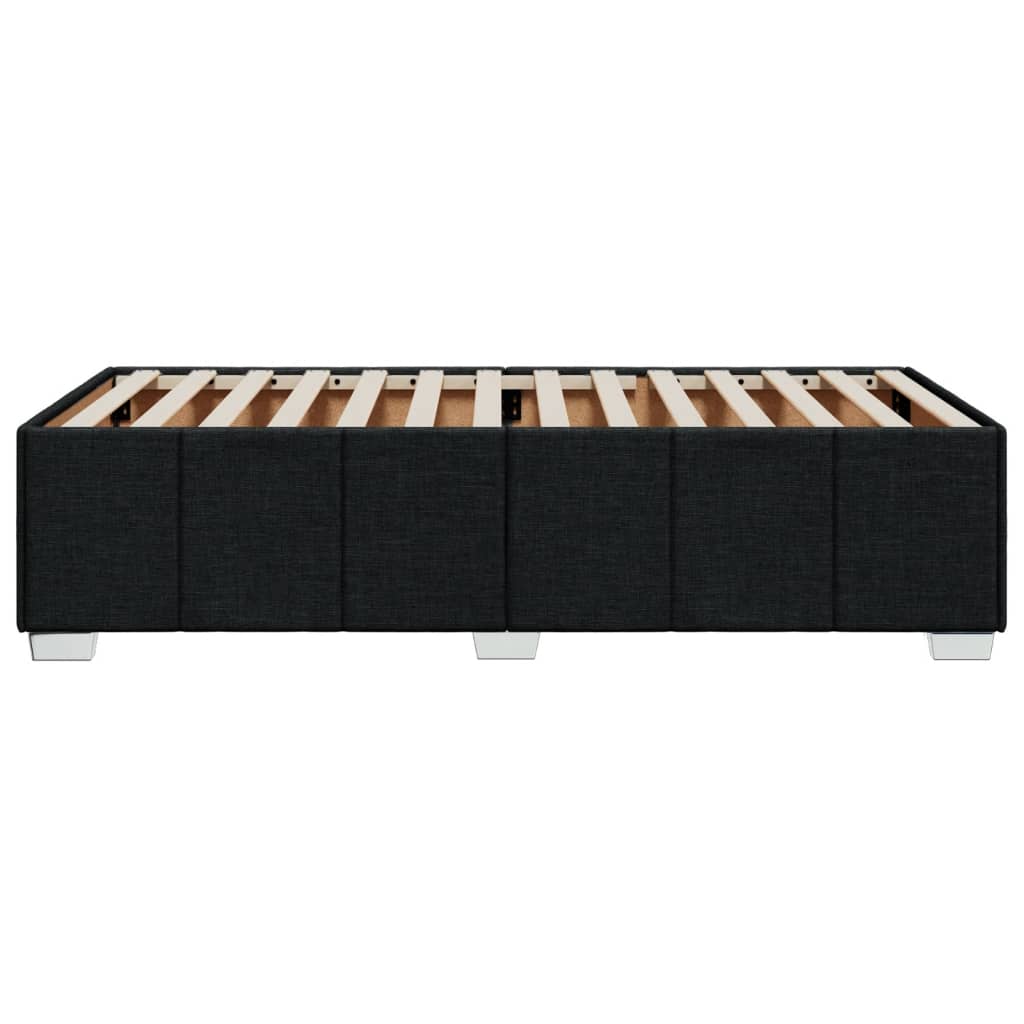 Giroletto senza Materasso Nero 90x200 cm in Tessuto