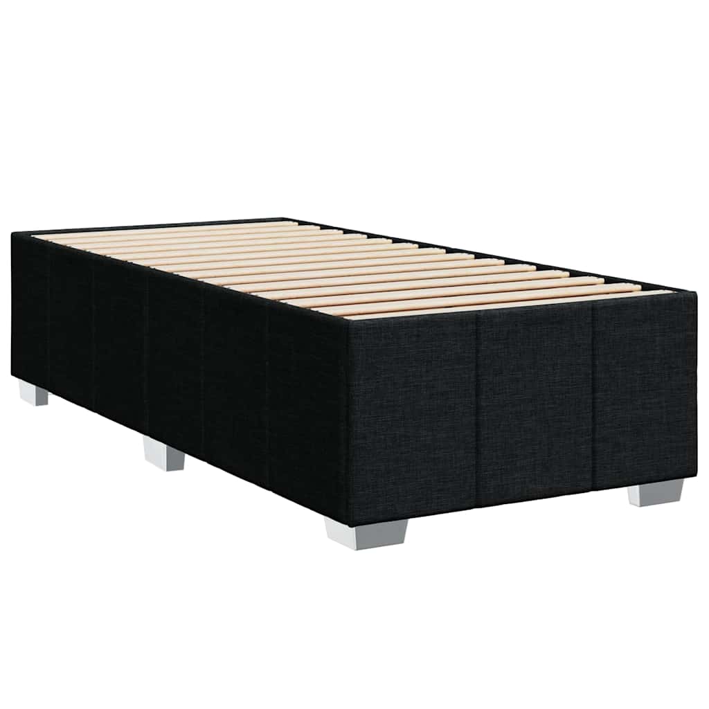 Giroletto senza Materasso Nero 100x200 cm in Tessuto