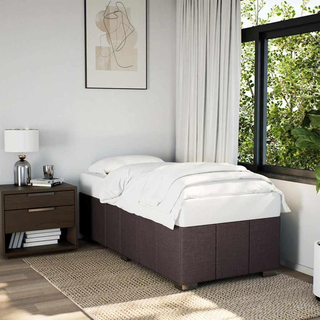 Giroletto senza Materasso Marrone Scuro 100x200 cm Tessuto | homemem39