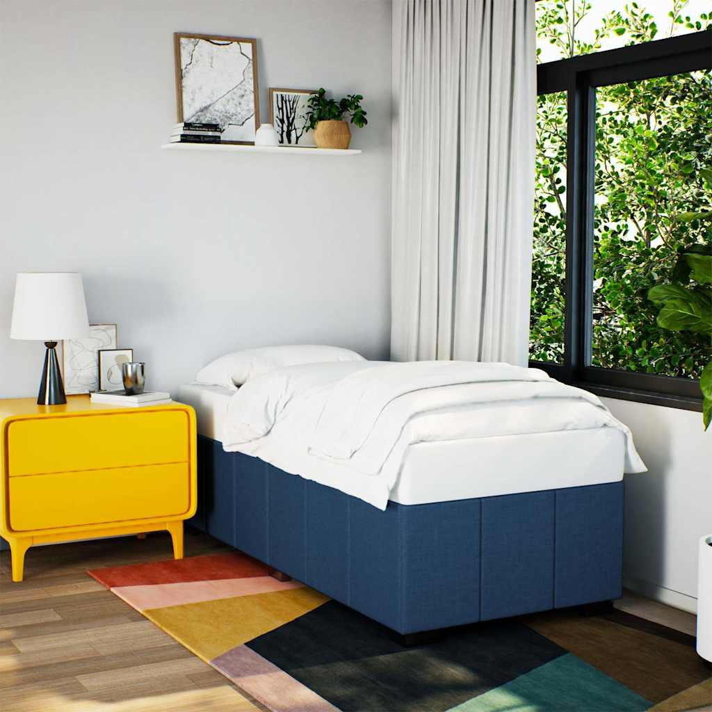 Giroletto senza Materasso Blu 100x200 cm in Tessuto