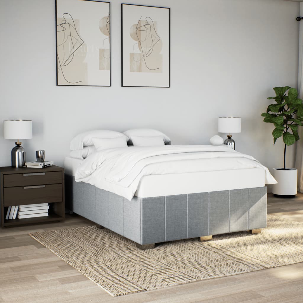 Giroletto senza Materasso Grigio Chiaro 140x190 cm Tessuto | homemem39