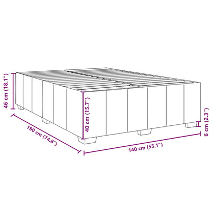 Giroletto senza Materasso Tortora 140x190 cm in Tessuto | homemem39