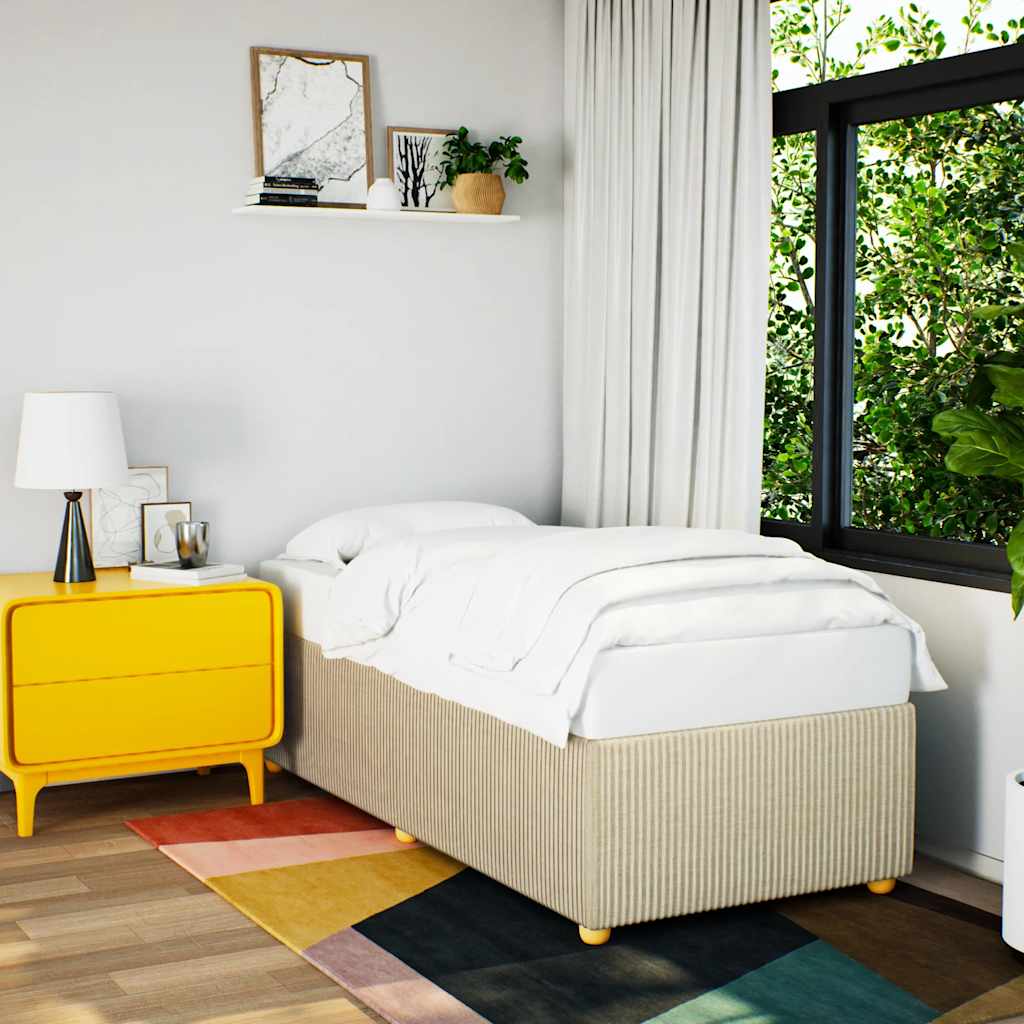 Giroletto senza Materasso Crema 90x200 cm in Tessuto | homemem39