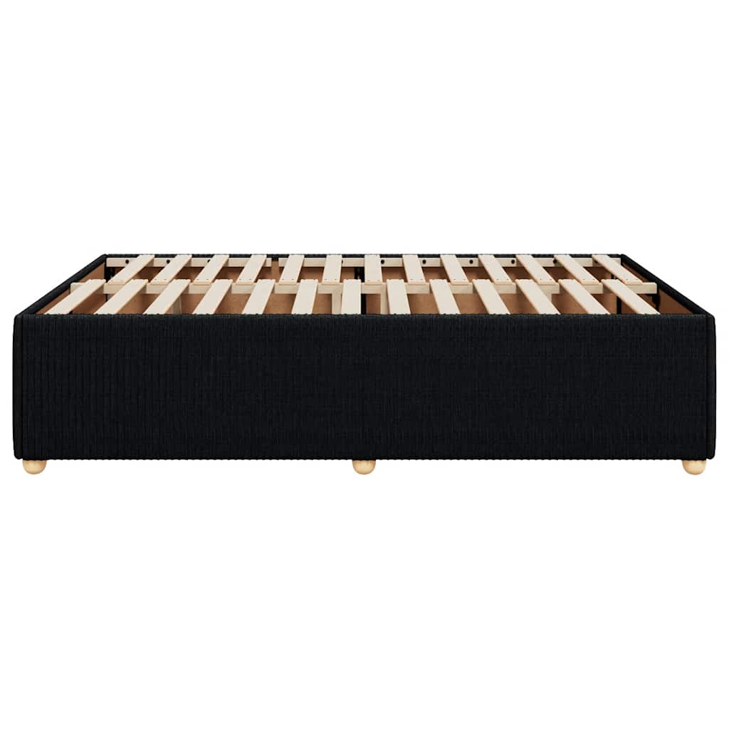 Giroletto senza Materasso Nero 160x200 cm in Tessuto | homemem39