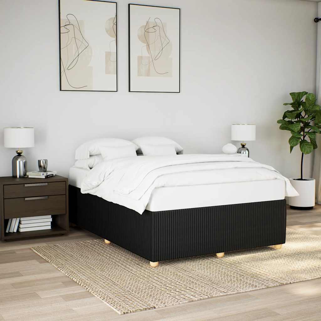 Giroletto senza Materasso Nero 160x200 cm in Tessuto | homemem39