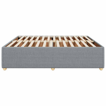 Giroletto senza Materasso Grigio Chiaro 200x200 cm Tessuto - homemem39