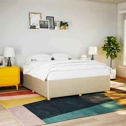 Giroletto senza Materasso Crema 200x200 cm in Tessuto - homemem39