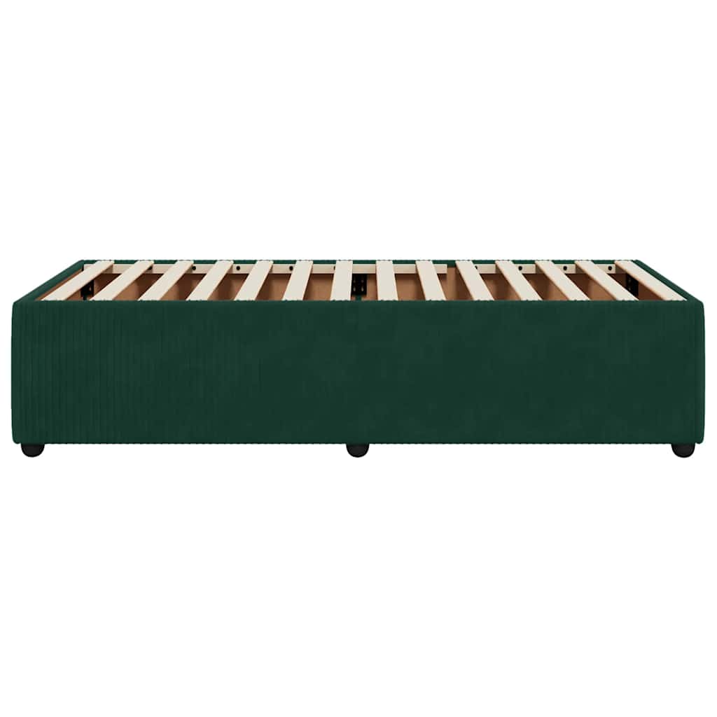 Giroletto senza Materasso Verde Scuro 90x190 cm in Velluto | homemem39