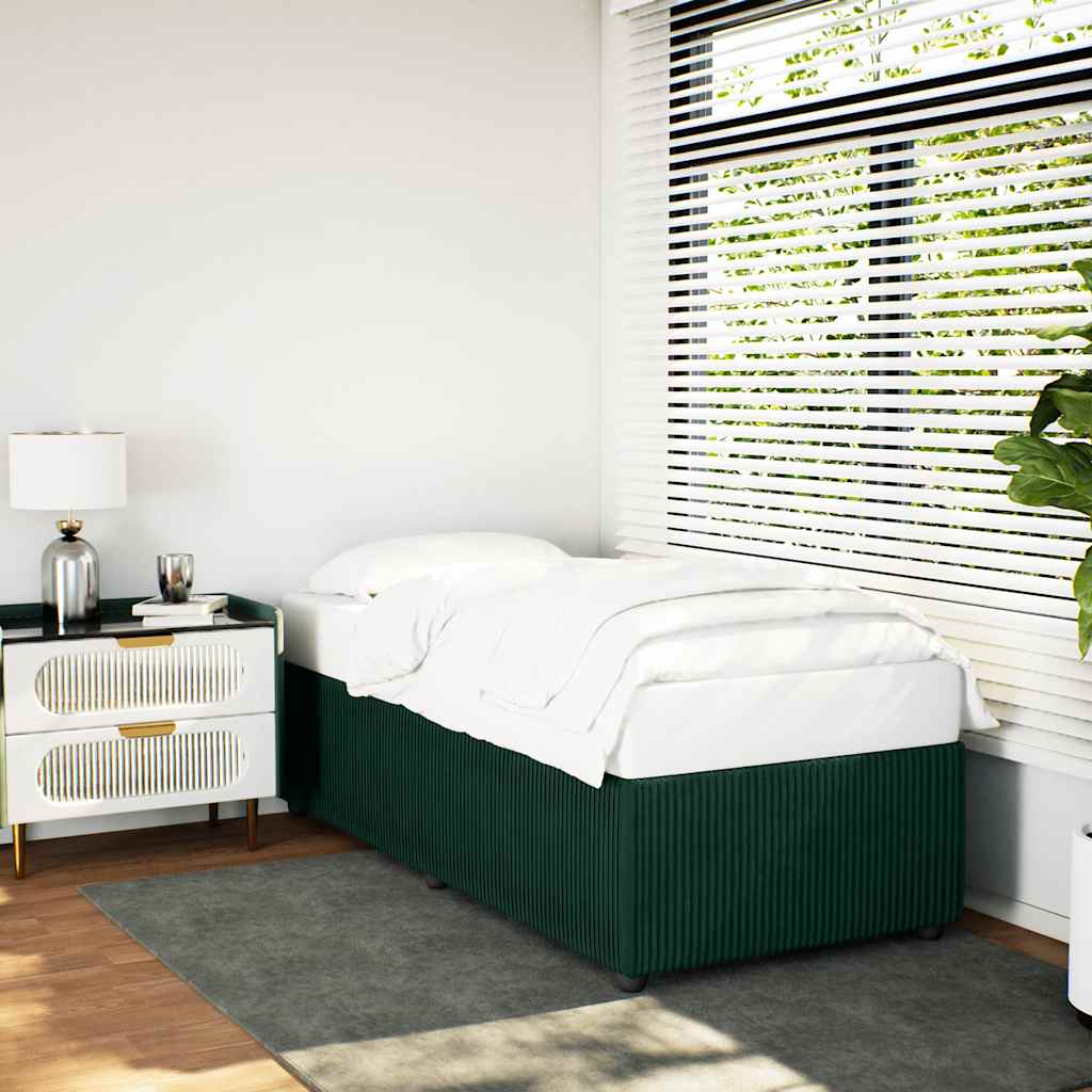 Giroletto senza Materasso Verde Scuro 90x190 cm in Velluto | homemem39