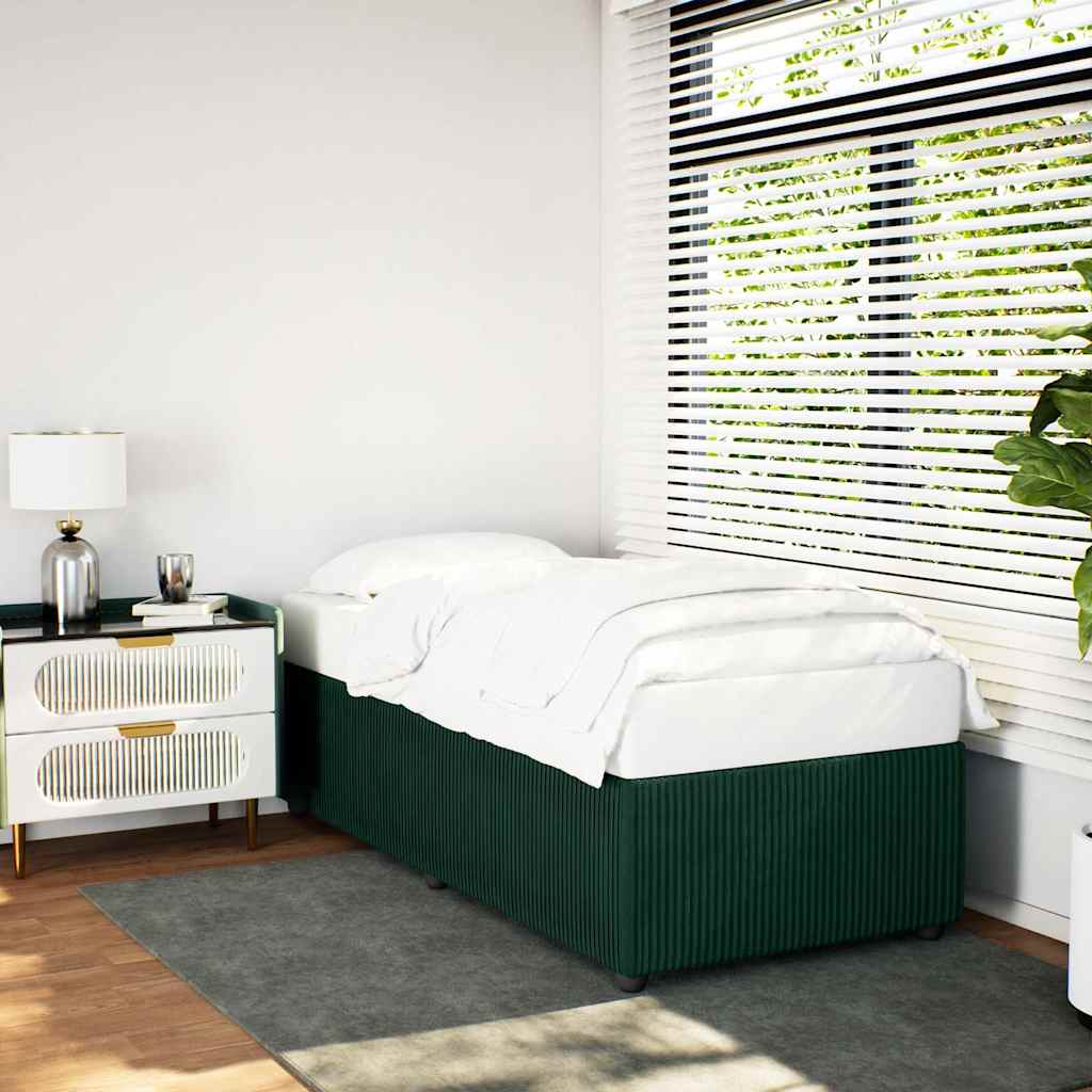 Giroletto senza Materasso Verde Scuro 90x200 cm in Velluto | homemem39