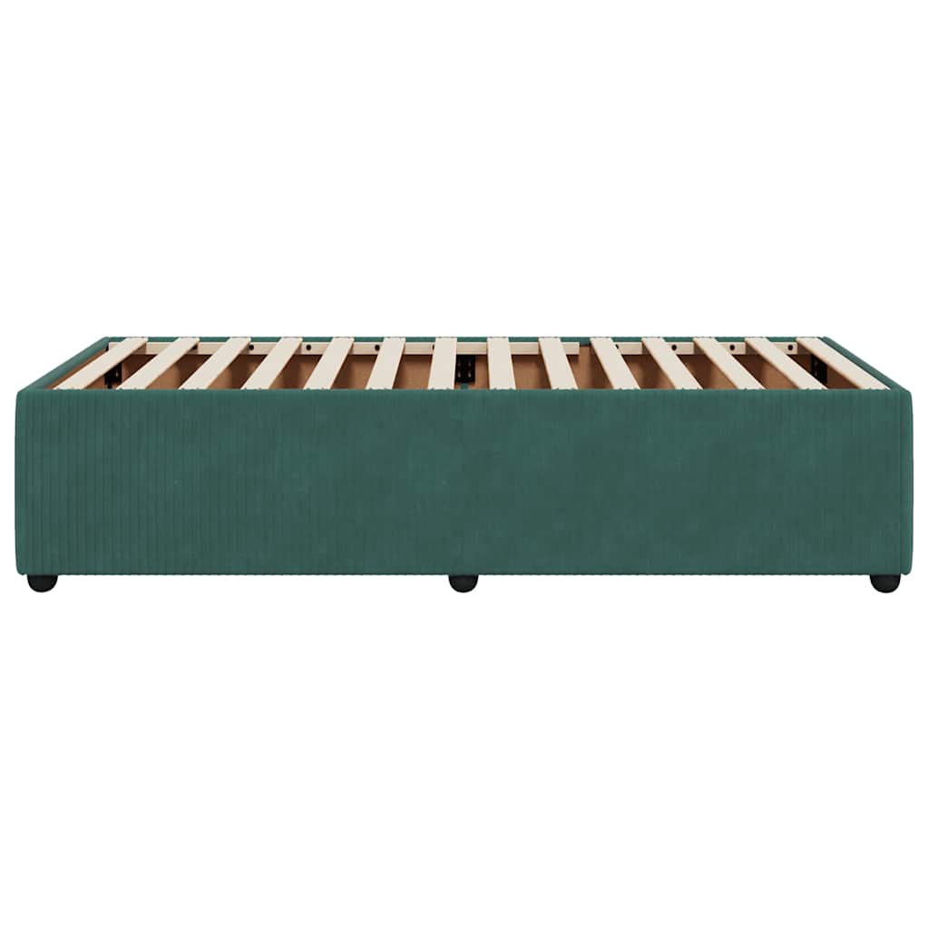 Giroletto senza Materasso Verde Scuro 100x200 cm in Velluto - homemem39