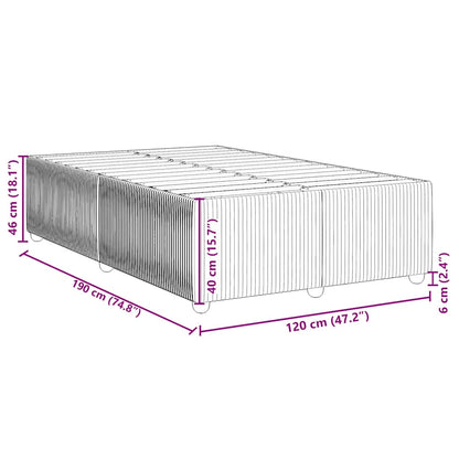 Giroletto senza Materasso Verde Scuro 120x190 cm Velluto