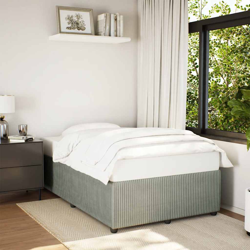 Giroletto senza Materasso Grigio Chiaro 120x200 cm Velluto | homemem39