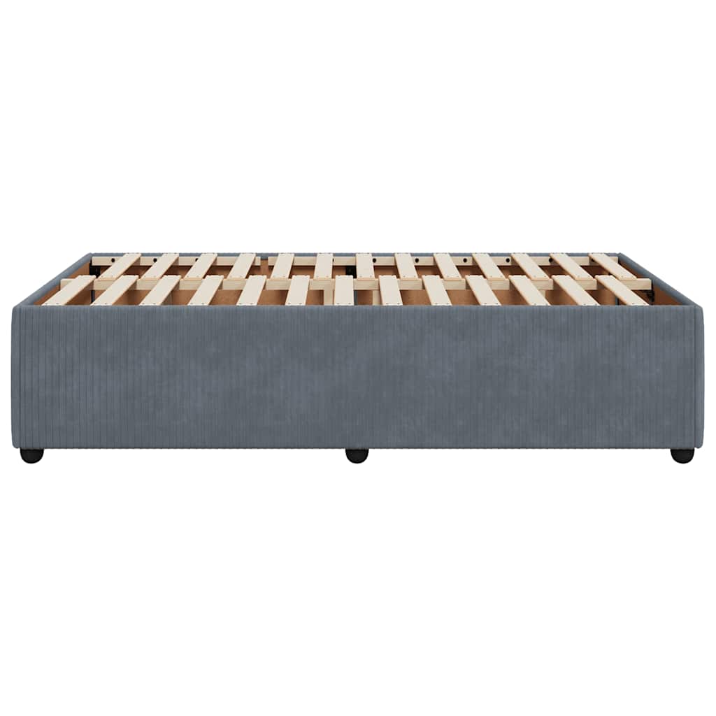 Giroletto senza Materasso Grigio Scuro 120x200 cm Velluto | homemem39