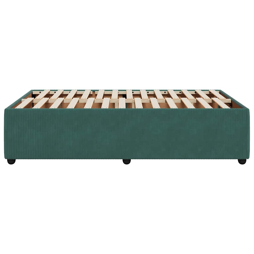 Giroletto senza Materasso Verde Scuro 120x200 cm in Velluto - homemem39