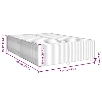 Giroletto senza Materasso Grigio Chiaro 140x200 cm Velluto - homemem39