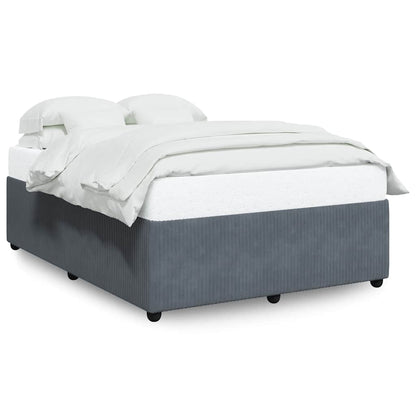 Giroletto senza Materasso Grigio Scuro 140x200 cm Velluto | homemem39