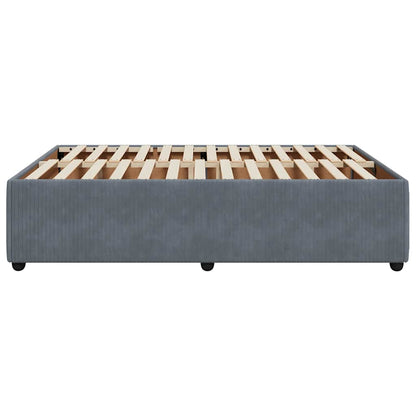 Giroletto senza Materasso Grigio Scuro 140x200 cm Velluto | homemem39