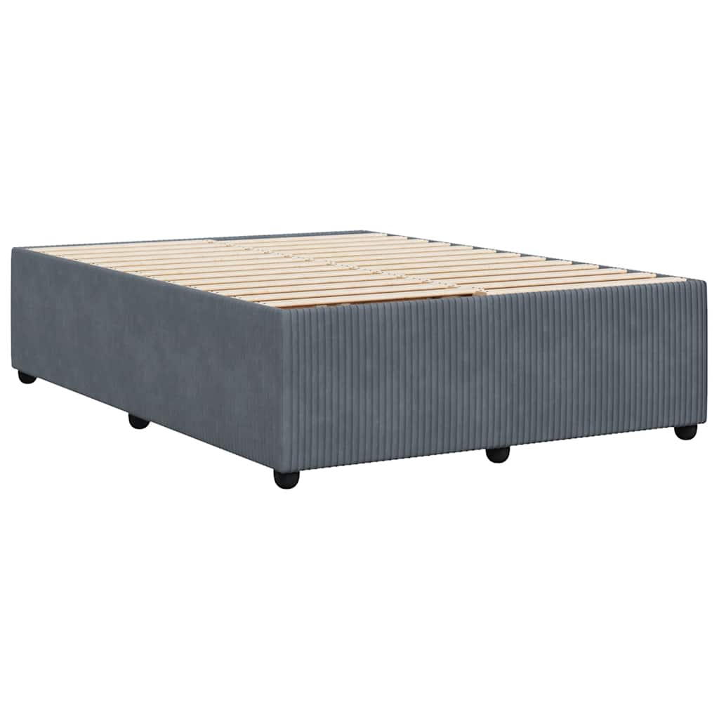 Giroletto senza Materasso Grigio Scuro 140x200 cm Velluto | homemem39