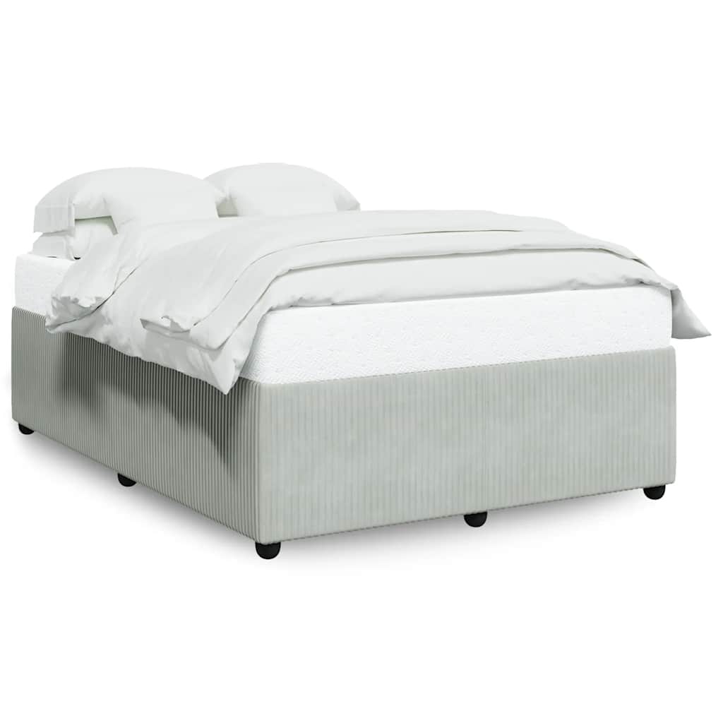 Giroletto senza Materasso Grigio Chiaro 160x200 cm Velluto | homemem39