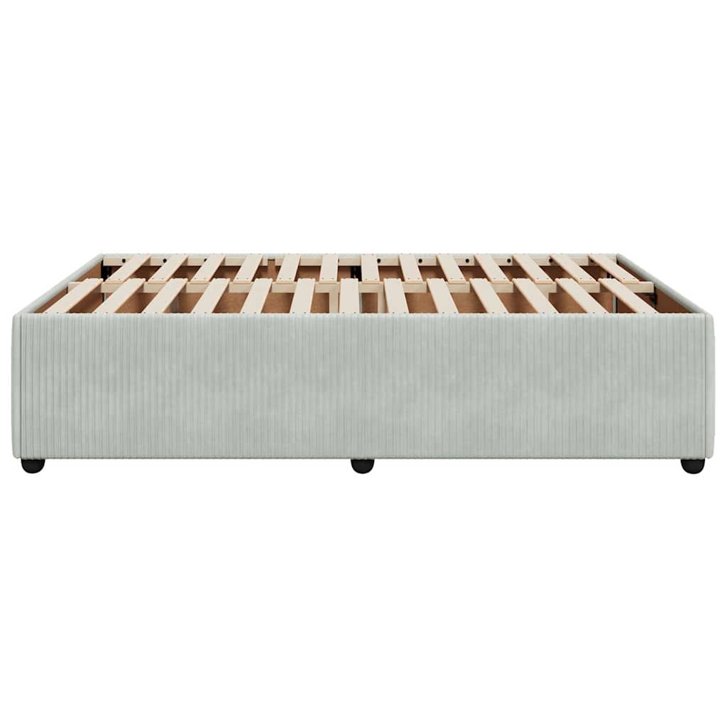 Giroletto senza Materasso Grigio Chiaro 160x200 cm Velluto | homemem39