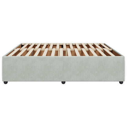 Giroletto senza Materasso Grigio Chiaro 200x200 cm Velluto - homemem39