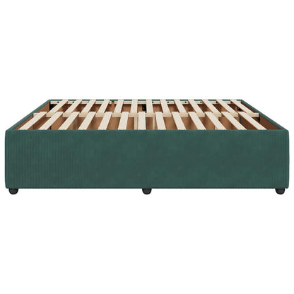 Giroletto senza Materasso Verde Scuro 200x200 cm in Velluto - homemem39