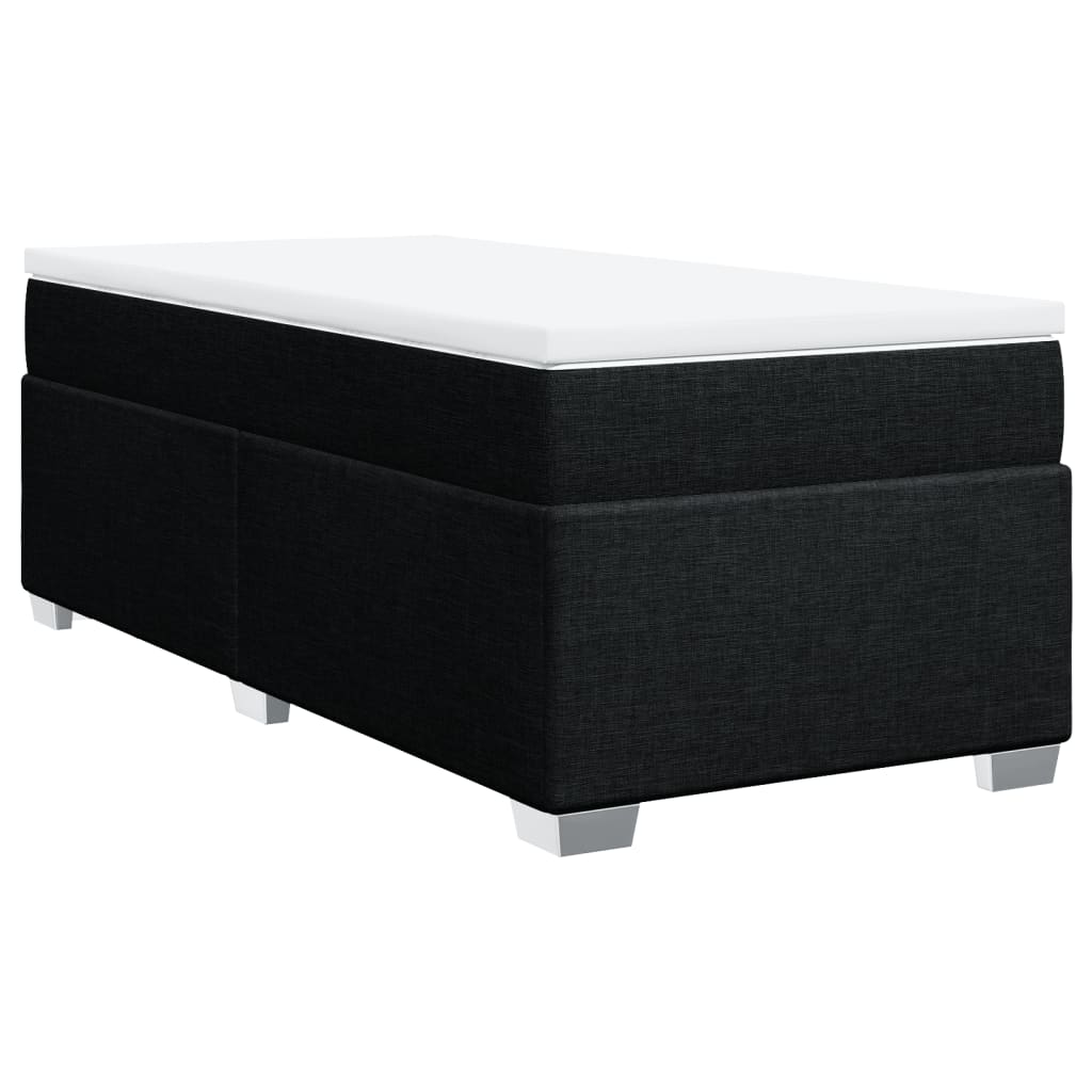 Giroletto a Molle con Materasso Nero 80x200 cm inTessuto | homemem39