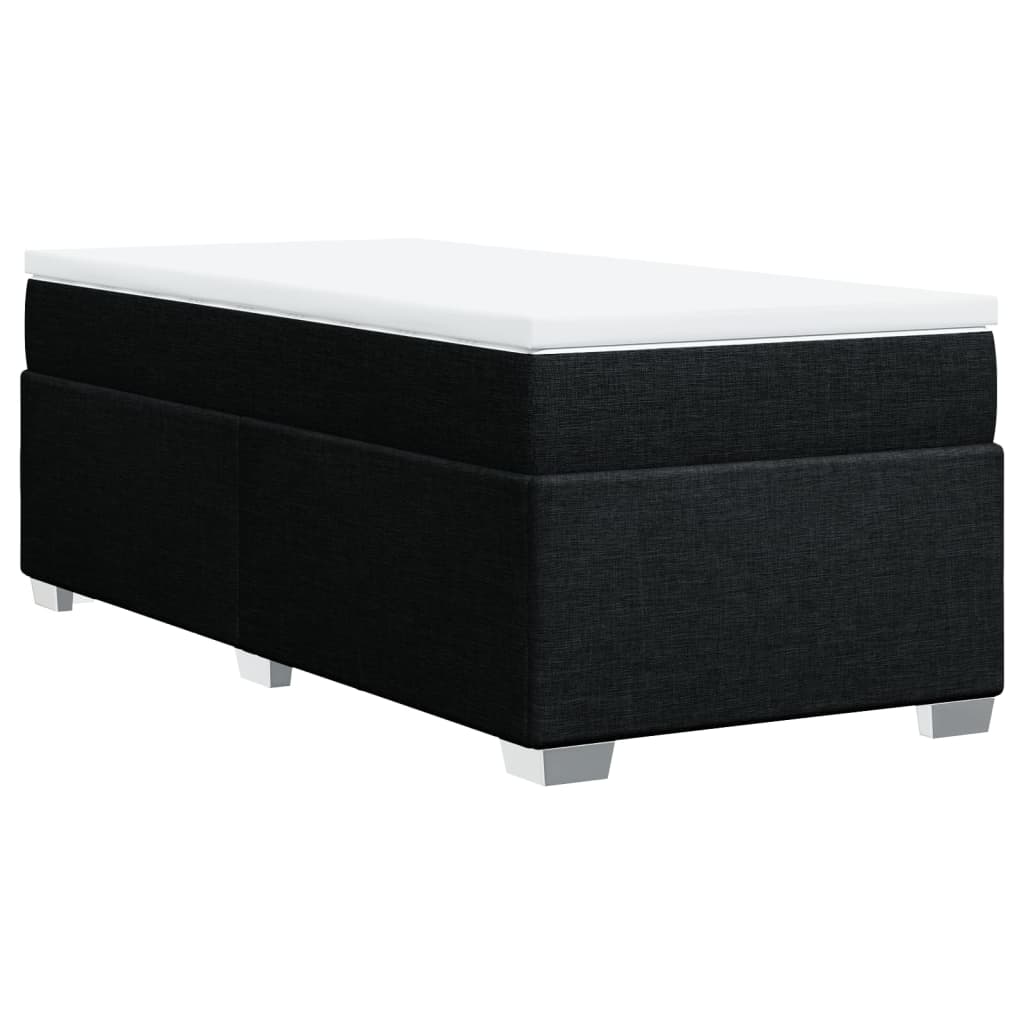 Giroletto a Molle con Materasso Nero 80x200 cm inTessuto | homemem39