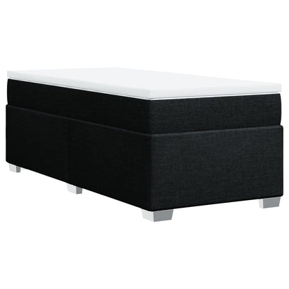 Giroletto a Molle con Materasso Nero 80x200 cm inTessuto | homemem39