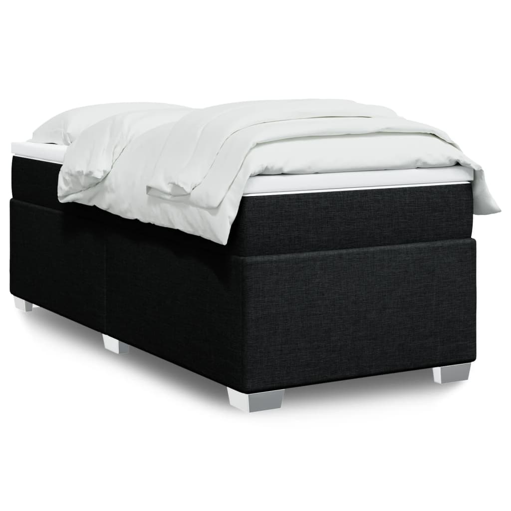 Giroletto a Molle con Materasso Nero 80x200 cm inTessuto | homemem39