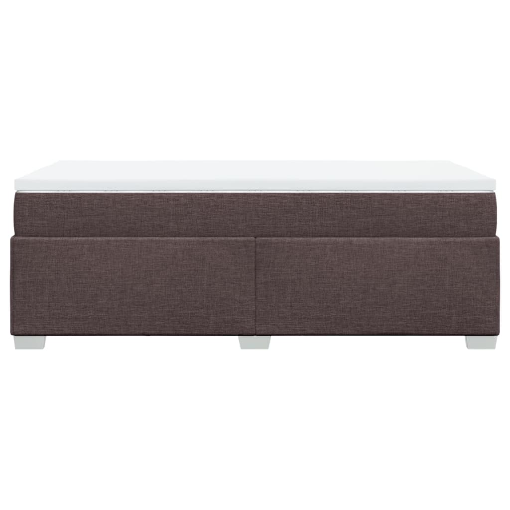 Giroletto a Molle con Materasso Marrone Scuro 80x200 cm Tessuto