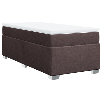 Giroletto a Molle con Materasso Marrone Scuro 90x190cm Tessuto | homemem39
